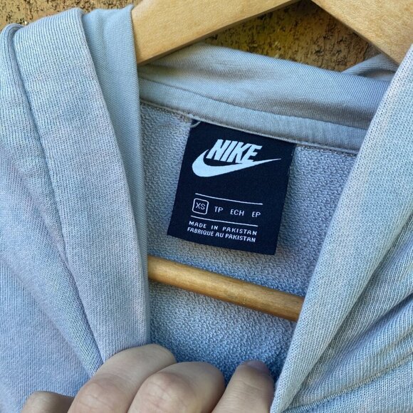 Nike Just Do It JDI Pullover Hoodie Sweater Gray XS - Picture 4 of 7